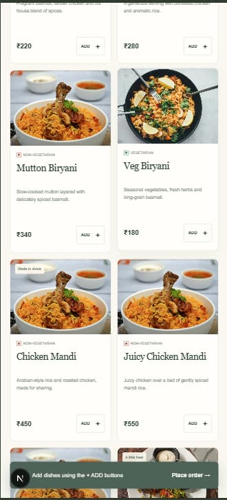 Alrahemaan restaurant demo menu